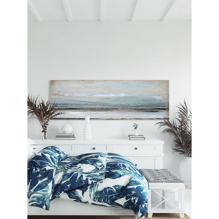 Rolling Waves by Marmont Hill - Wrapped Canvas Panoramic Painting Rosecliff Heights Size: 20" H x 60" W x 1.5" D