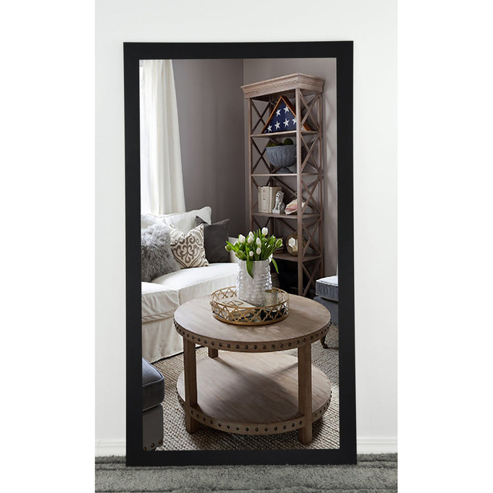 Azeen Rectangular Accent Mirror Wade Logan® Size: 65" x 30" Finish: Black