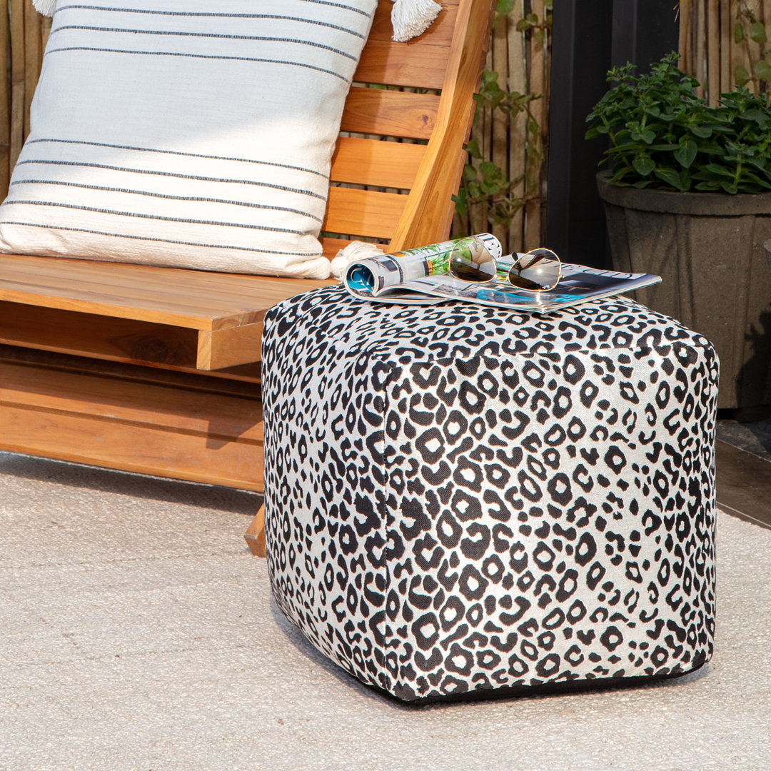 Trevail Outdoor Ottoman with Cushion Everly Quinn Cushion Color: Gray
