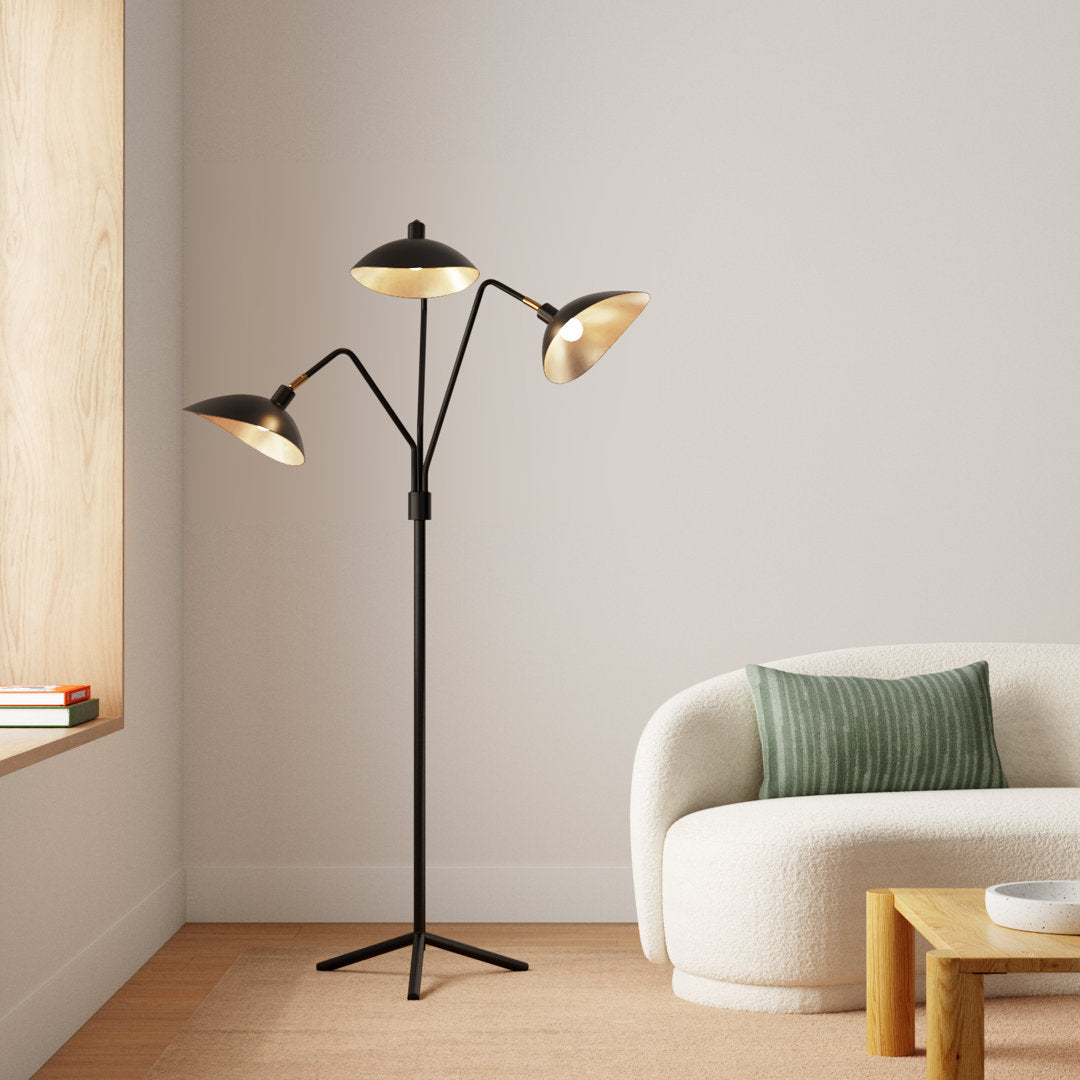 Hopson 70" Tree Floor Lamp AllModern Base Finish: Black