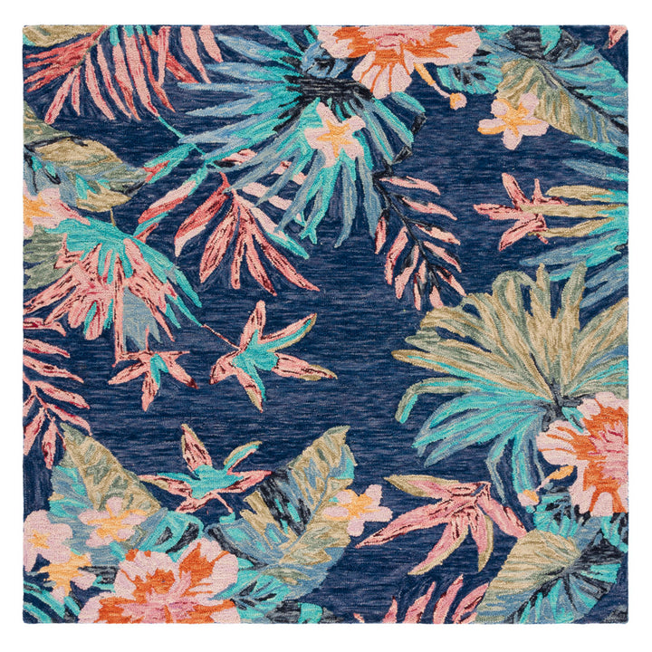 Toro Hand Tufted Wool Floral Rug Red Barrel Studio® Rug Size: Square 7'