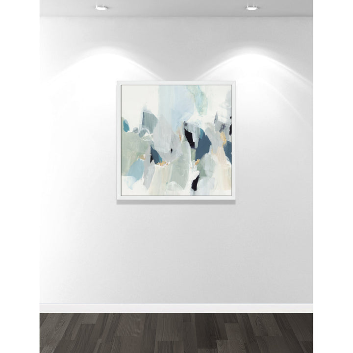 Little Talks II by Isabelle Z - Picture Frame Print on Canvas Casa Fine Arts Size: 37" H x 37" W x 0.75" D Format: Satin White Picture Framed Paper