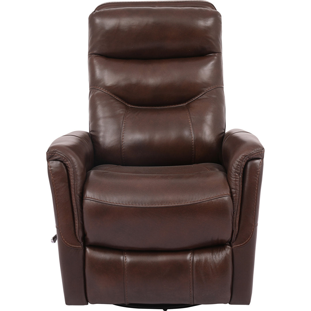 30" Top Grain Leather Manual Swivel Glider Recliner with Flared Arms Red Barrel Studio® Upholstery Color: Robust Genuine Leather
