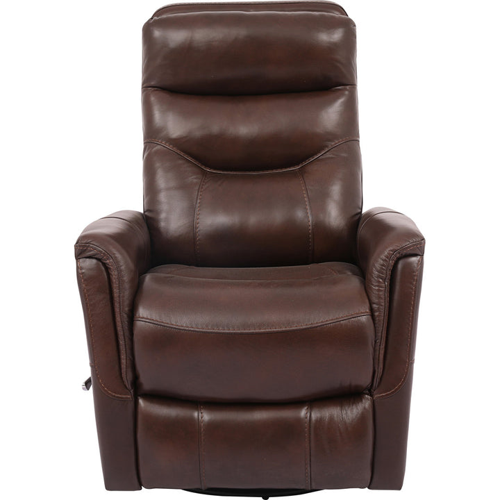 30" Top Grain Leather Manual Swivel Glider Recliner with Flared Arms Red Barrel Studio® Upholstery Color: Robust Genuine Leather
