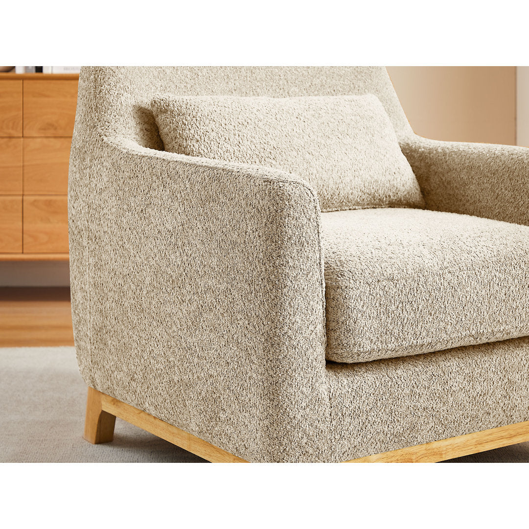Jazmere 31.5" Armchair Mercer41 Leg Color: Natural Fabric: Camel Boucle