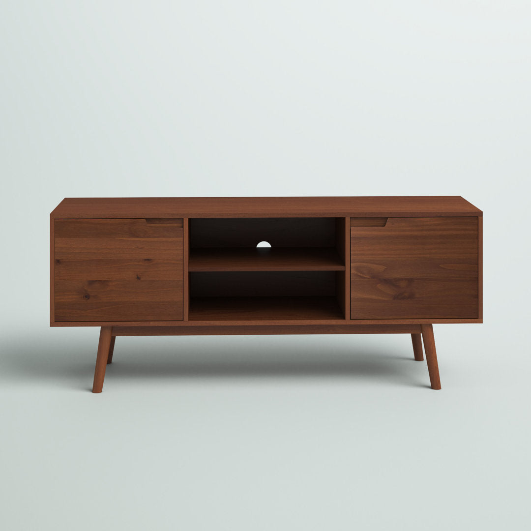Giltner 58" Solid Wood 2-Door TV Stand for TVs up to 65" Mercury Row® Color: Walnut
