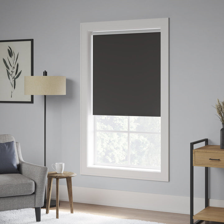 Blackout Cordless Roller Shade Symple Stuff Color: Black Blind Size: 24"W x 74"L