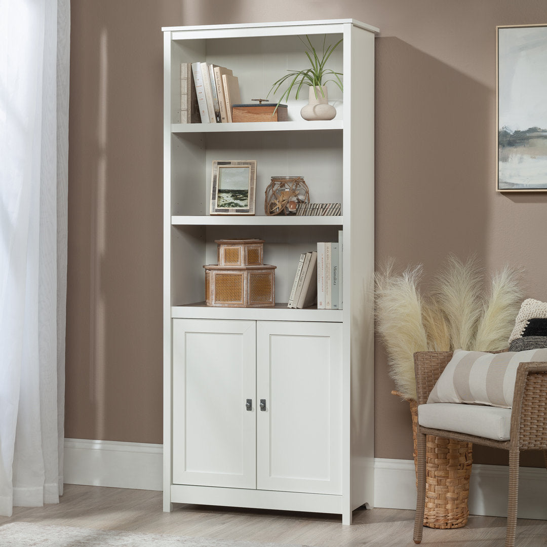 Myrasol 71.5" H x 29.29" W Standard Bookcase Highland Dunes Color: White/Lintel Oak