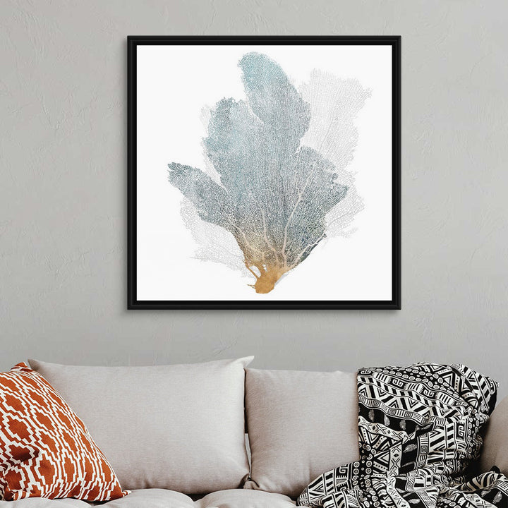Delicate Coral II by Isabelle Z - Painting Print on Canvas Beachcrest Home™ Size: 38" H x 38" W x 1.75" D Format: Black Floater Framed Canvas