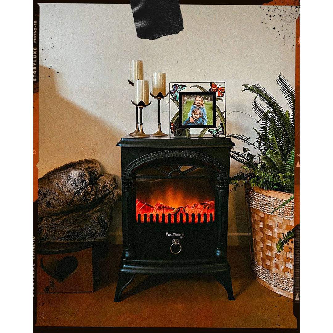 Hamilton Electric Stove e-Flame USA Finish: Matte Black