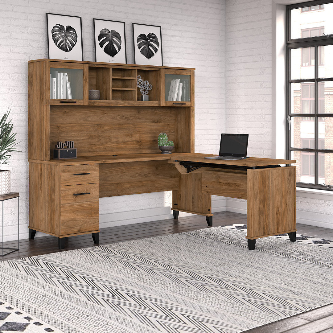Magomed 72'' Desk Gracie Oaks Color: Fresh Walnut