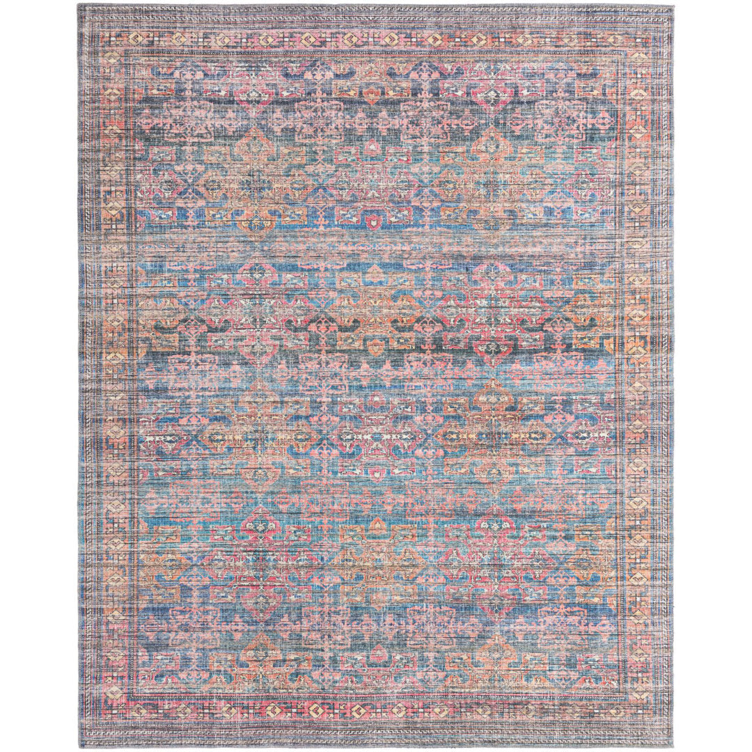 Hadsell Machine Made Power Loom Antique Blue Area Rug Langley Street® Rug Size: Rectangle 7'10" x 10'