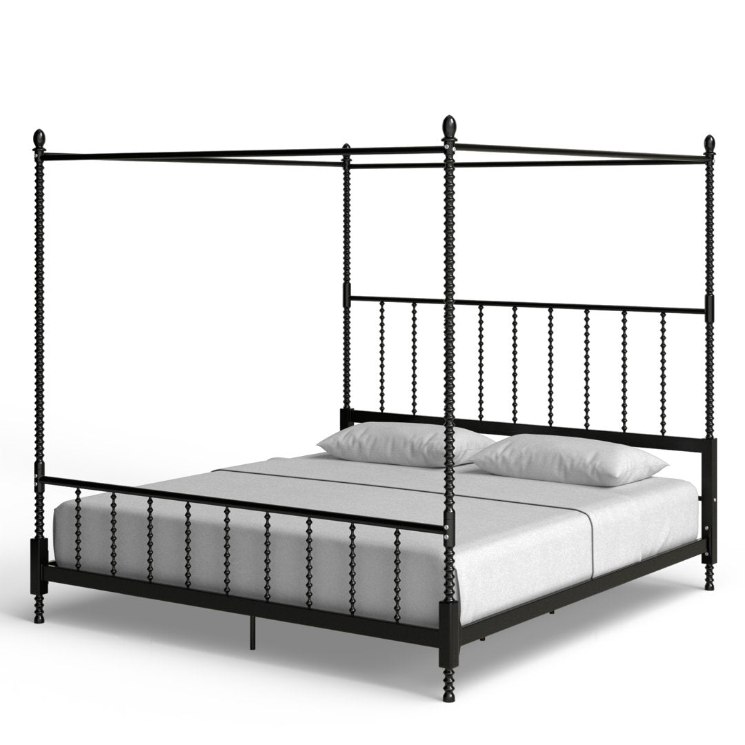 Frankie Low Profile Canopy Bed Kelly Clarkson Home Color: Black Size: King
