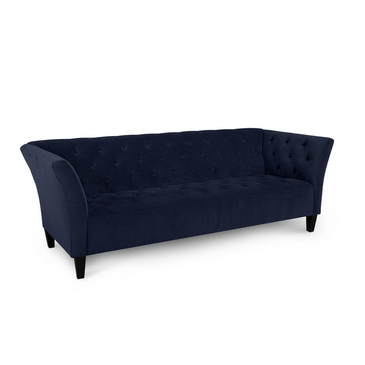 Carruth 91" Flared Arm Sofa Mercer41 Body Fabric: Bella Ink Performance Velvet