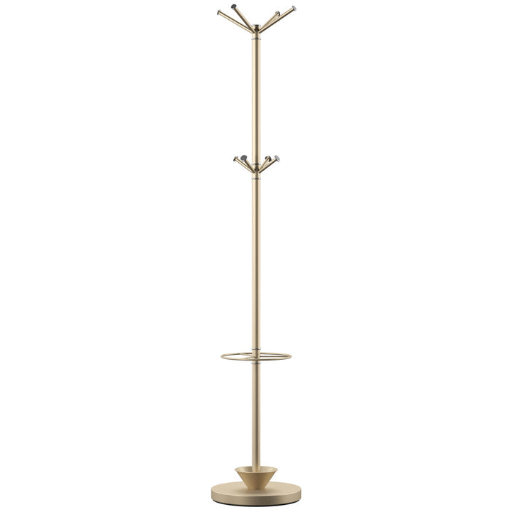 Bjoern 8 - Hook Freestanding Coat Rack in Champagne Mercer41