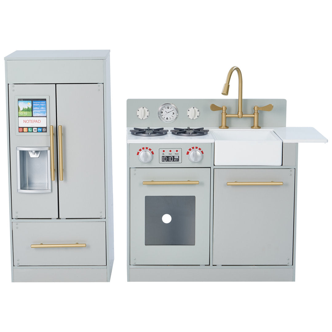 Little Chef Charlotte Modern Play Kitchen Teamson Kids Finish: Gray/Gold