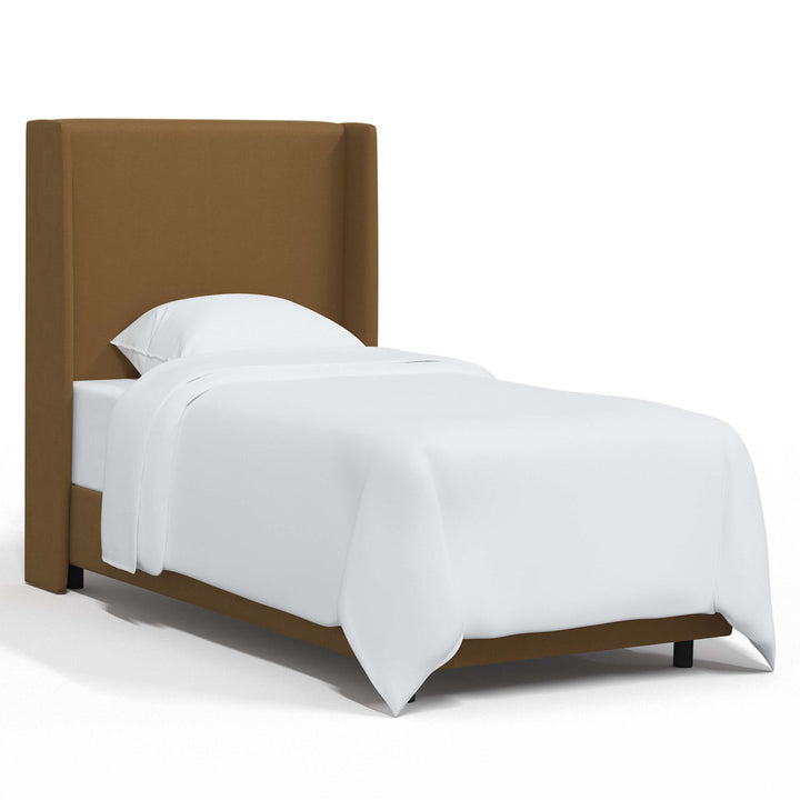 Dinapoli Upholstered Low Profile Standard Bed Mistana™ Color: Classic Chocolate Velvet Size: Twin