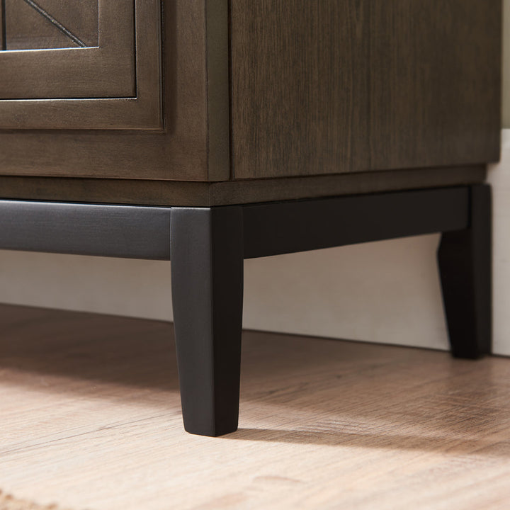 Emmett Solid + Manufactured Wood Foyer Cabinet in Smoke Gray Latitude Run®