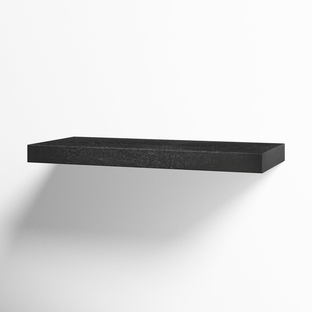 Sherice Floating Shelf AllModern Size: 1.97" H x 23.63" W x 10.24" D Finish: Black