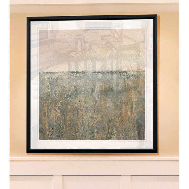 Sunset Marsh - Painting Print Wade Logan® Size: 26" H x 26" W x 1.5" D Format: Black Plastic Framed