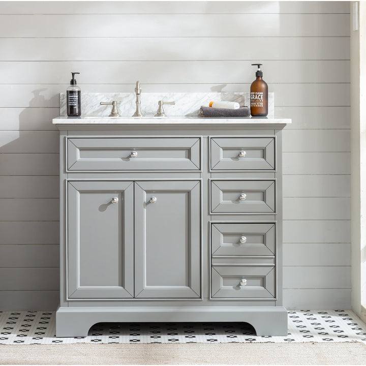 Amiri 37" Single Bathroom Vanity Set Birch Lane™ Base Finish: Gray