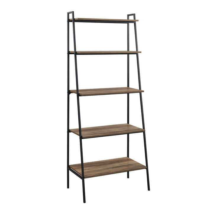 Little Italy 72" H x 28" W Metal Ladder Bookcase Trent Austin Design® Color: Rustic Oak