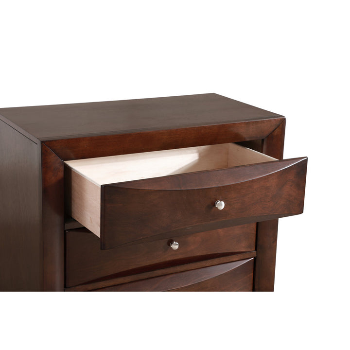Marilla 5-Drawer Chest Glory Furniture Color: Cappaccino