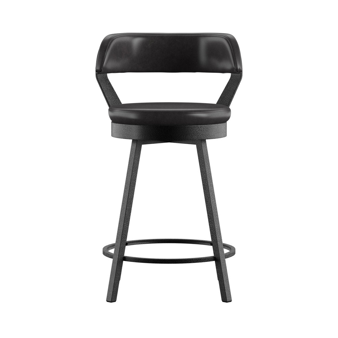 Berrin Bar & Counter Stool (Set of 2) Trent Austin Design® Upholstery: Black, Seat Height: Counter Stool (25.05" Seat Height)