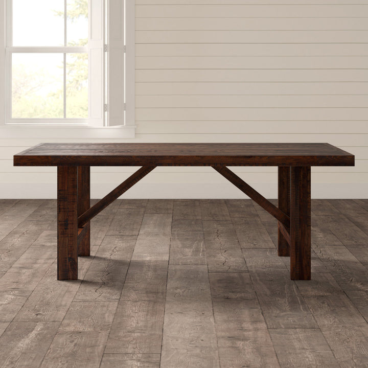 Jacorri Acacia Solid Wood Dining Table Loon Peak®