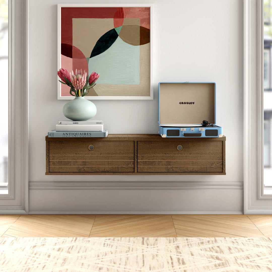 Darryl Floating TV Stand for TVs up to 48" Zipcode Design™ Color: Rustic Brown