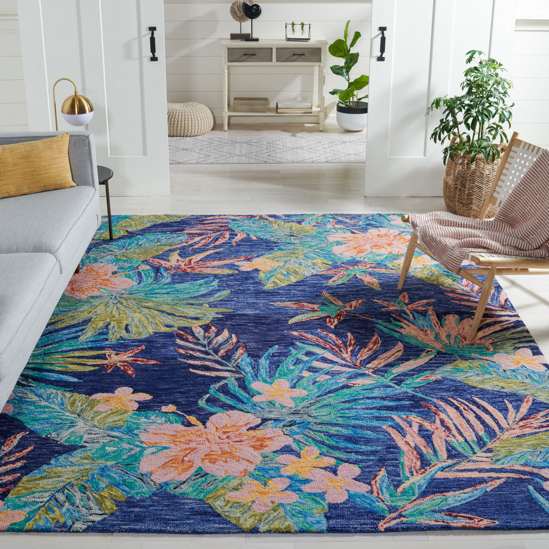 Toro Hand Tufted Wool Floral Rug Red Barrel Studio® Rug Size: Rectangle 10' x 14'
