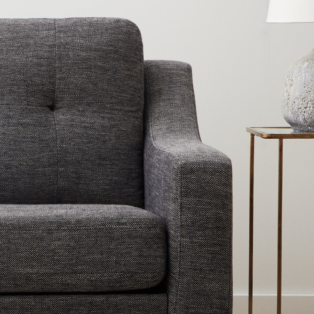 Owsley 75" Square Arm Sofa Mercury Row® Upholstery Color: Charcoal