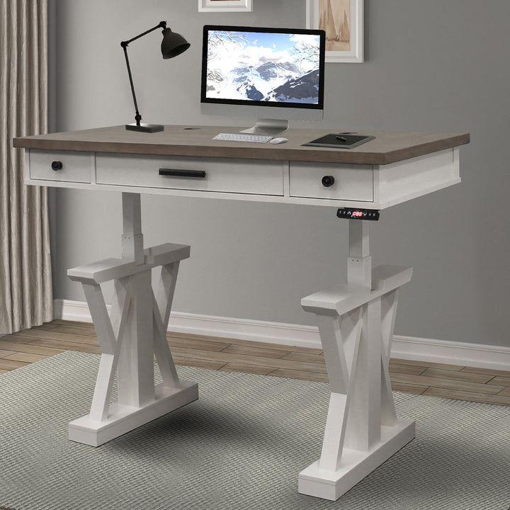 Kelsie-Mae Height Adjustable Desk Latitude Run® Finish: Beige