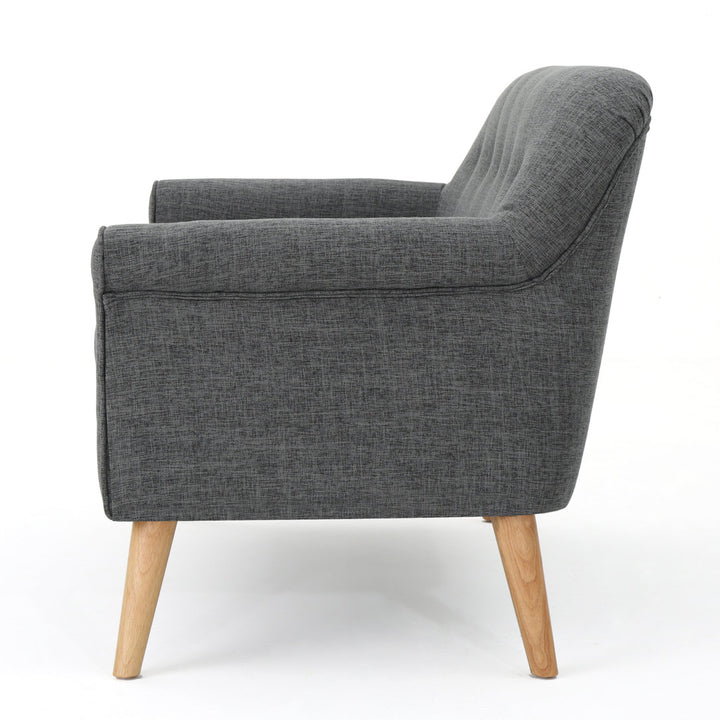Deby 49.75" Flared Arm Loveseat George Oliver Upholstery Color: Gray Polyester