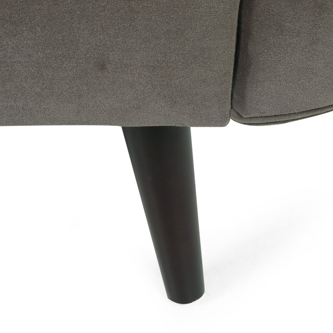 Roiled Arms Chaise Lounge Everly Quinn Fabric: Taupe Polyester Blend