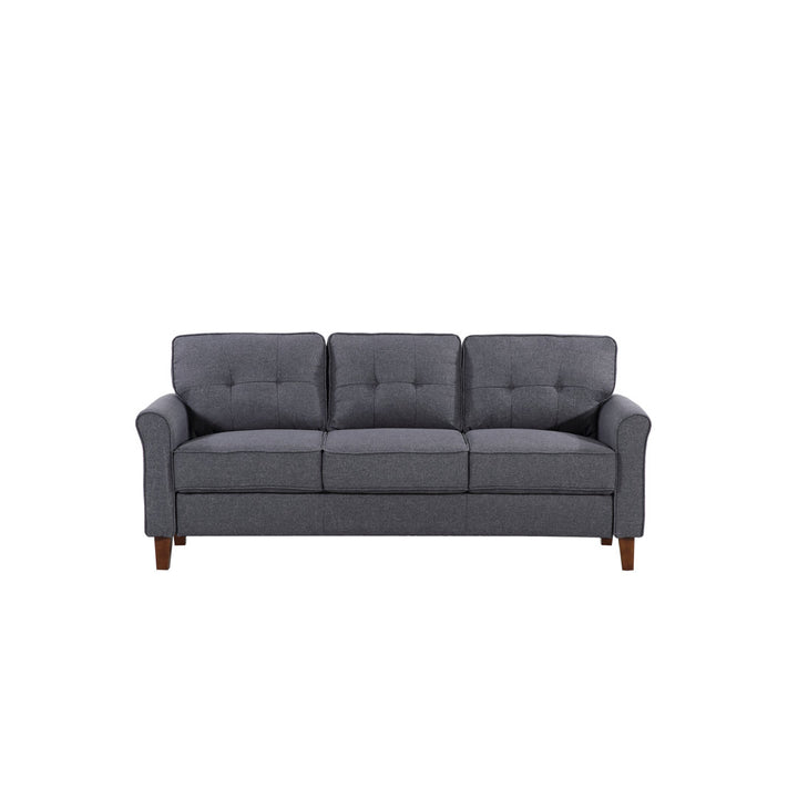 Makesia 78.74" Linen Flared Arm Sofa Red Barrel Studio® Fabric: Dark Gray