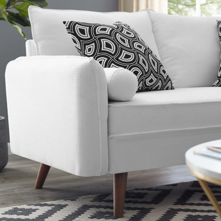 Modway Revive Upholstered Fabric Loveseat Modway Upholstery Color: White Polyester