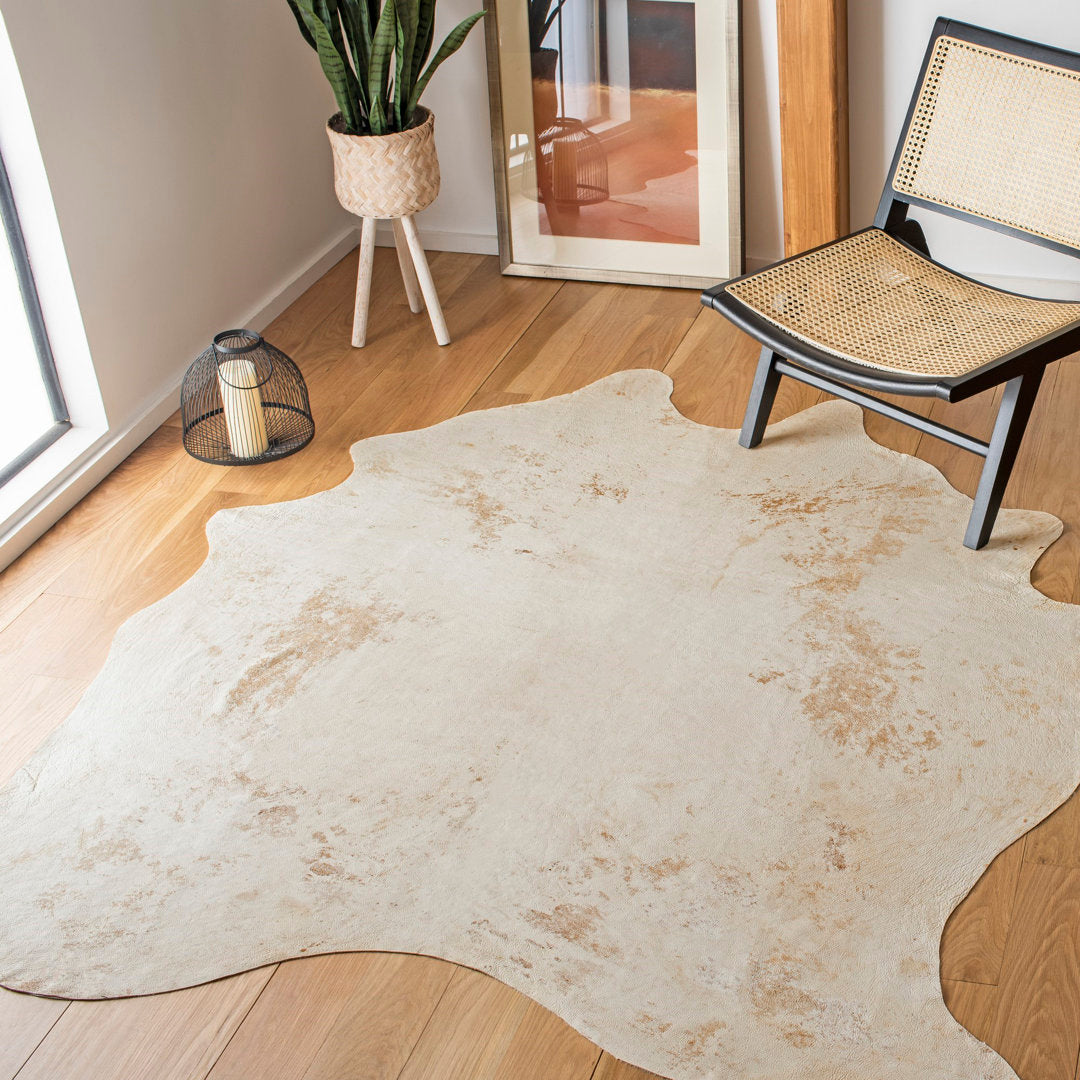 Lilly Natural Cowhide Animal Print Rug Foundry Select