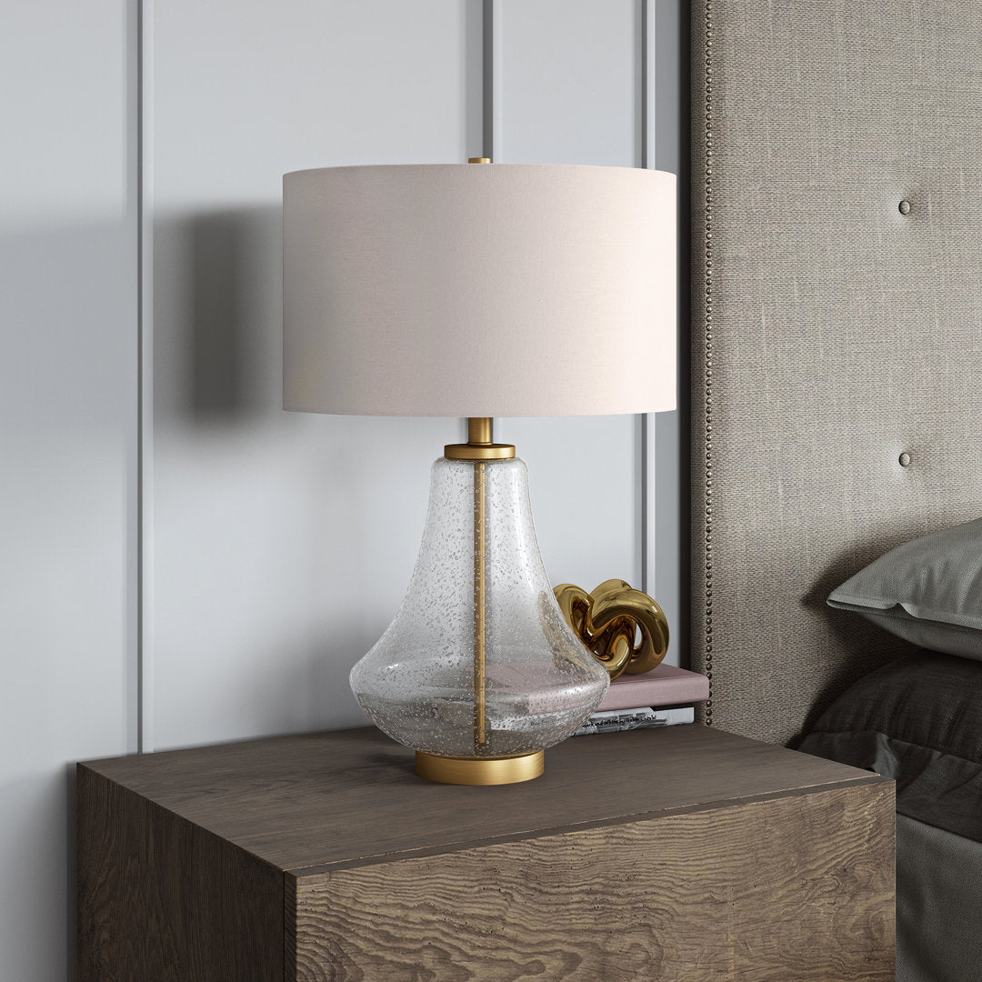 Avrianna 23" Table Lamp Highland Dunes Base Finish: Gold/Clear