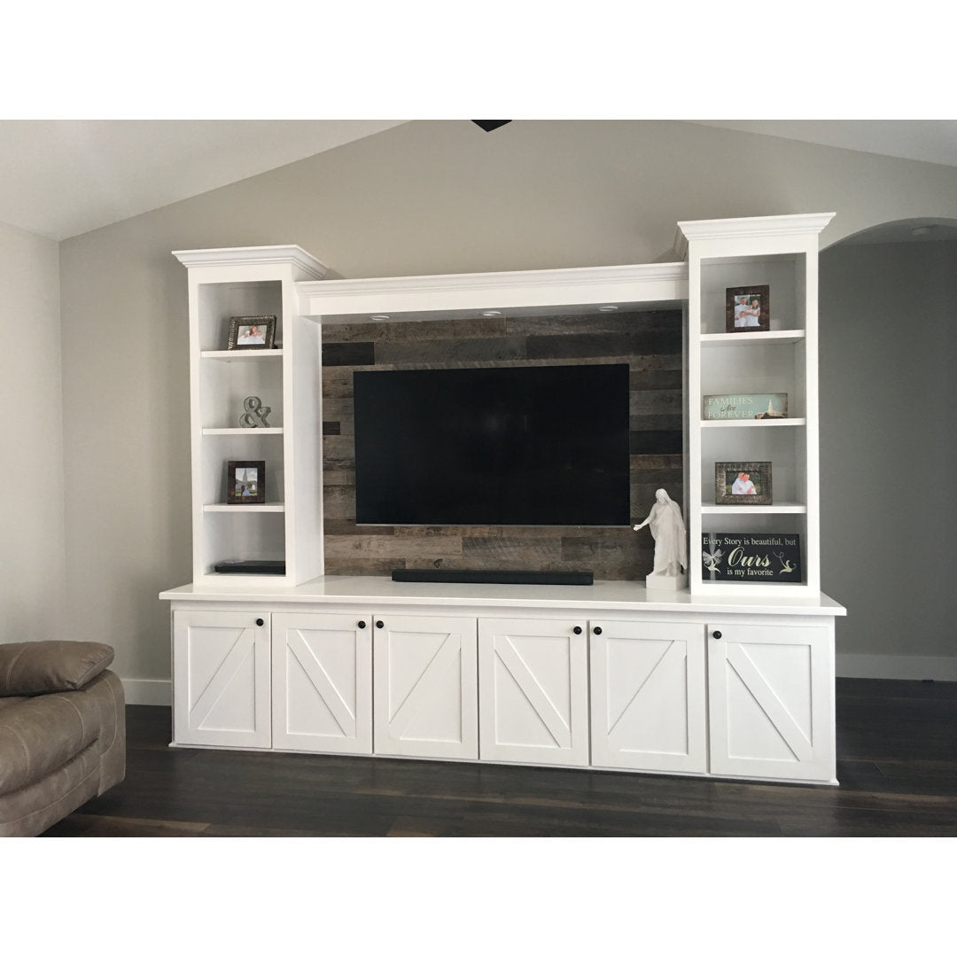 Random Width x Varying Length Barnwood Wall Paneling Vintage Timbers Color: Gray