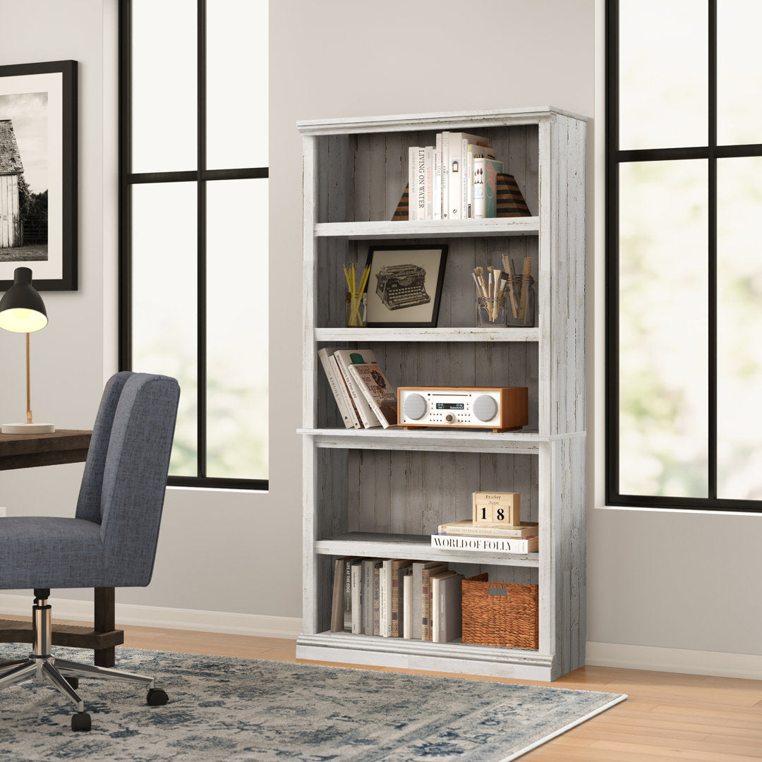 Alexsia 69.76" H x 35.28" W Standard Bookcase Lark Manor™ Color: White Plank