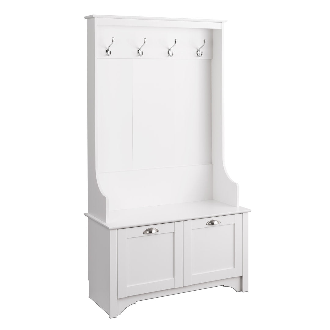 Wesson Hall Tree with Bench Gracie Oaks Color: White