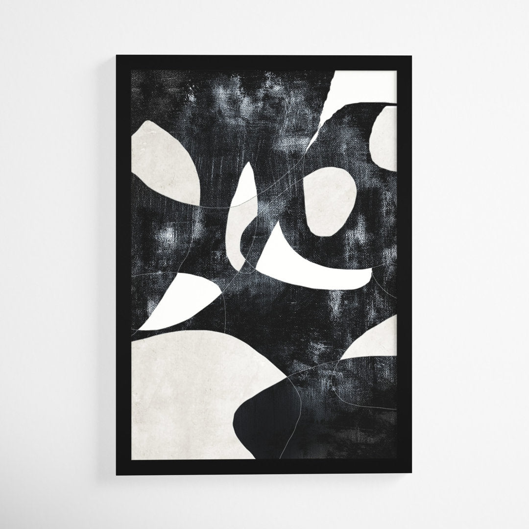 Abstract 'All Of Me' Geometric Wall Art Print Joss & Main Frame Color: Black Framed Size: 17" H x 12" W