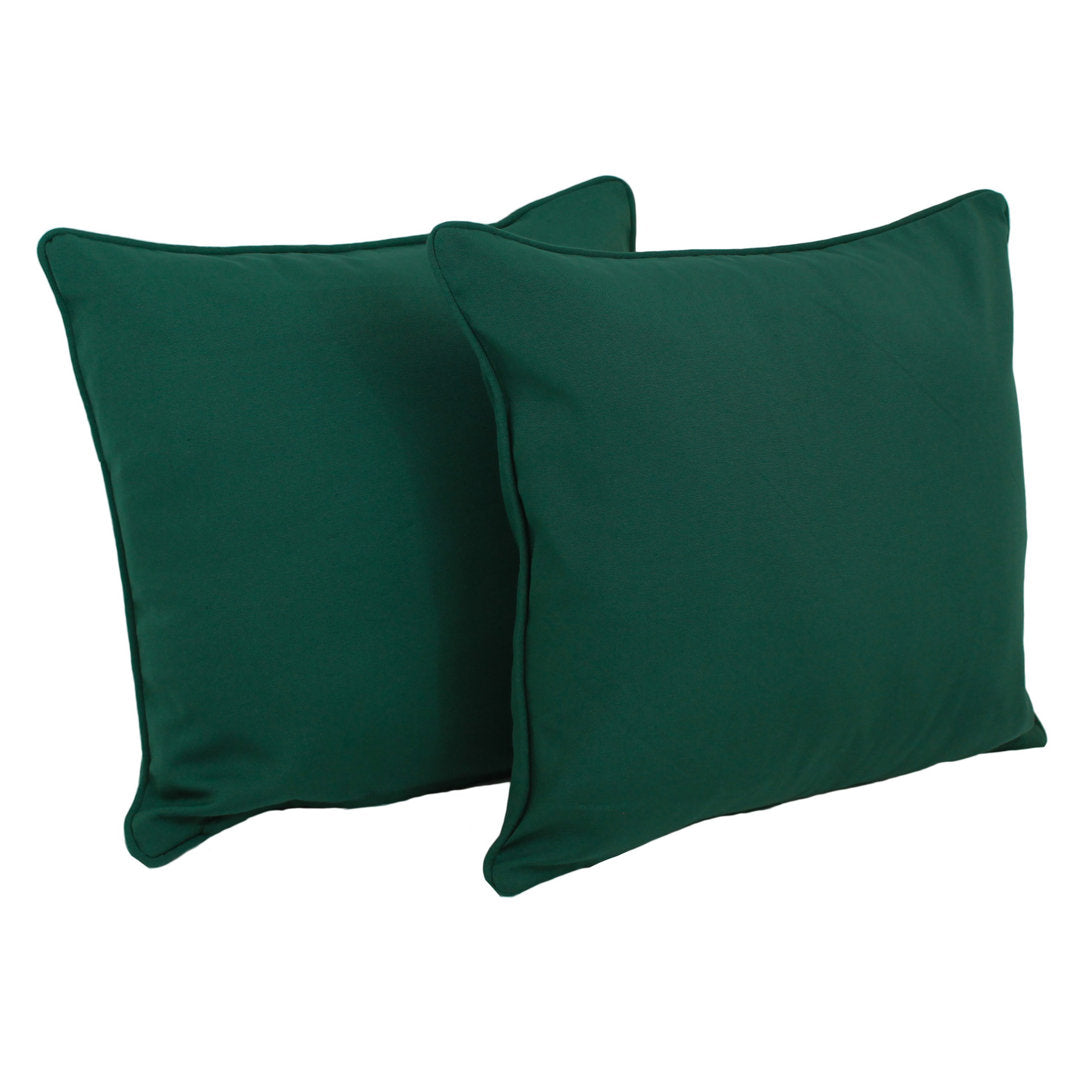 Square Pillow Cover & Insert (Set of 2) Blazing Needles Color: Forrest Green Velvet
