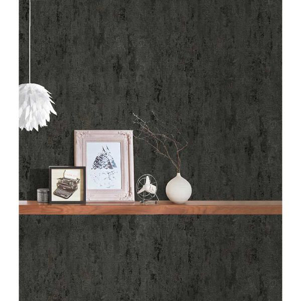 33' L x 21" W Texture Wallpaper Roll 17 Stories Color: Black/Gray Metallic