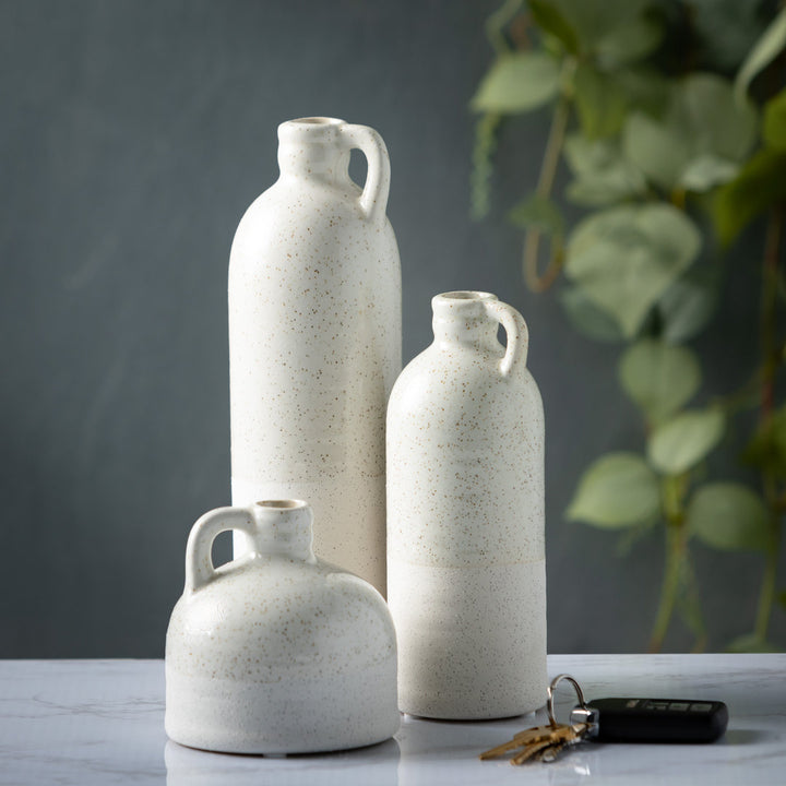 Cabell Ceramic Decorative Bottle Gracie Oaks Color: White