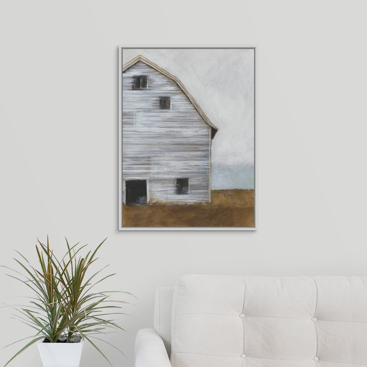 Abandoned Barn I' Painting on Canvas One Allium Way® Size: 17.7" H x 13.7" W x 1.75" D Format: White Floater Framed