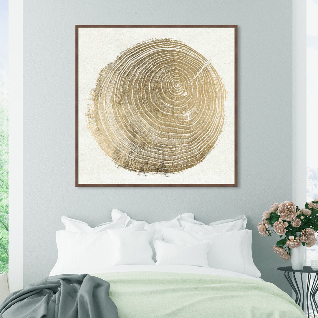 Abstract Cuore di Legno II - Picture Frame Graphic Art Print on Paper Brayden Studio® Size: 21.5" H x 21.5" W x 0.5" D Format: Brown Framed Paper