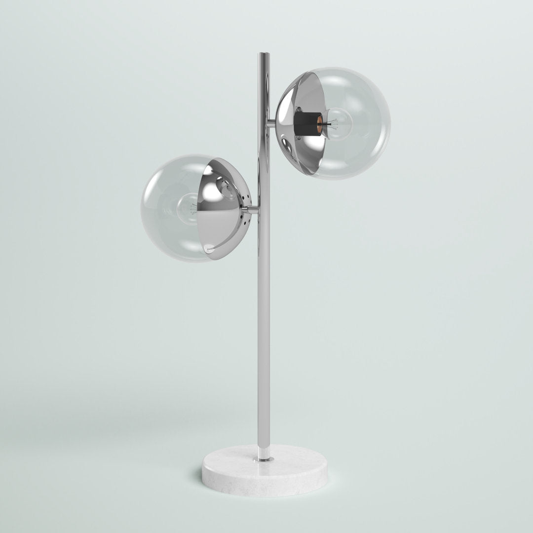 Yearby 23" Table Lamp Mercury Row® Shade Color: Clear, Base Color: Chrome