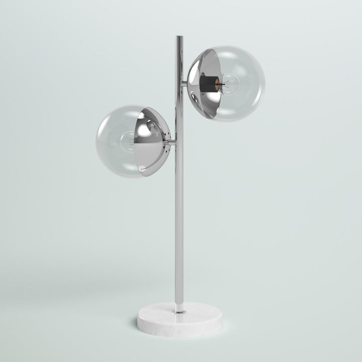 Yearby 23" Table Lamp Mercury Row® Shade Color: Clear, Base Color: Chrome